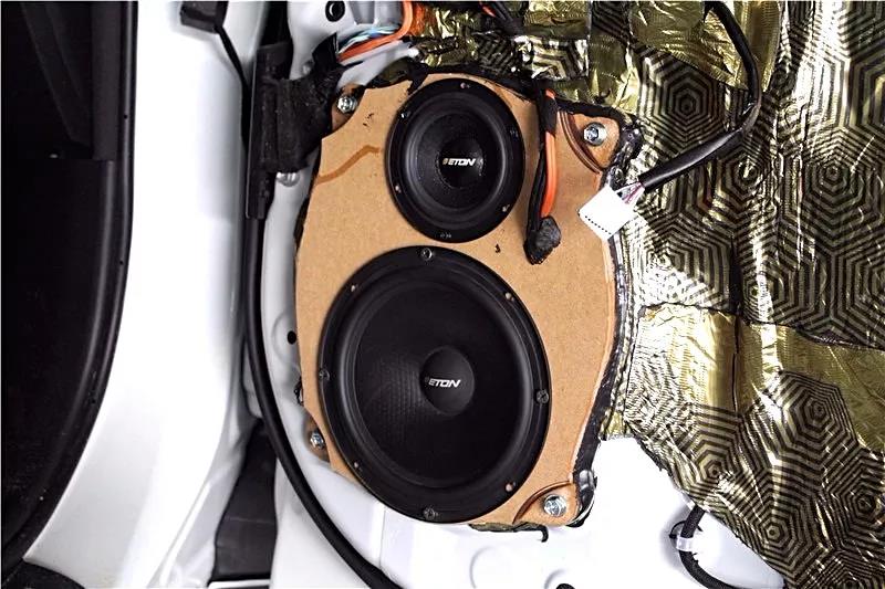 伊顿POW三分频撞见霸克同轴，真的很享受-车改坊武汉店为丰田汉兰达汽车音响升级