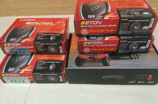 改音响不折腾 义乌车改坊宝马525改装ETON和ARC音响