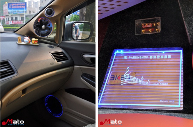 佛山车改坊本田思域改装TEC和ARC汽车音响换亮装