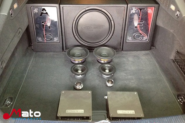 奥迪A7音响改装TEC手提箱&ARC汽车音响